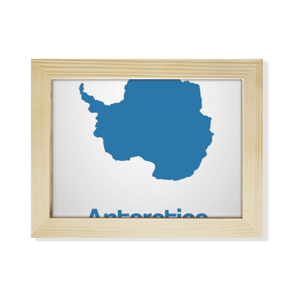 Blue Antarctica Illustration Map Pattern Desktop Photo Frame Picture Art Decoration Painting 6x8 inch