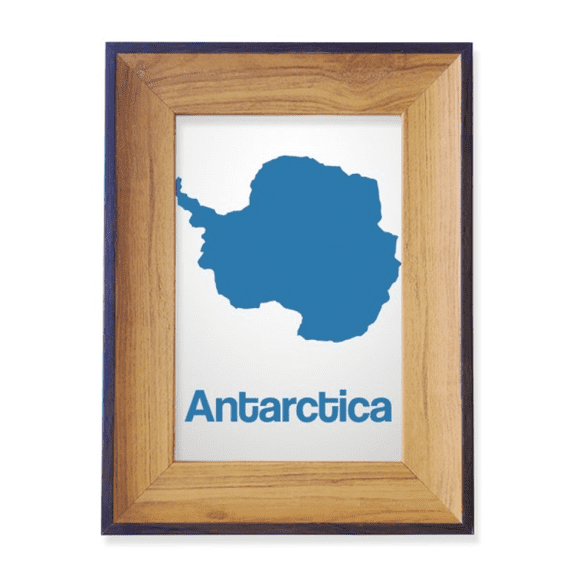 Blue Antarctica Illustration Map Pattern Photo Frame Exhibition Display Art Desktop Painting