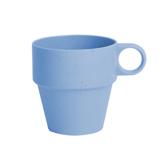 Blue Anti Scalding Plastic Mug With Insulated Handle Heat Resistant Drinking Cup Microwave Safe