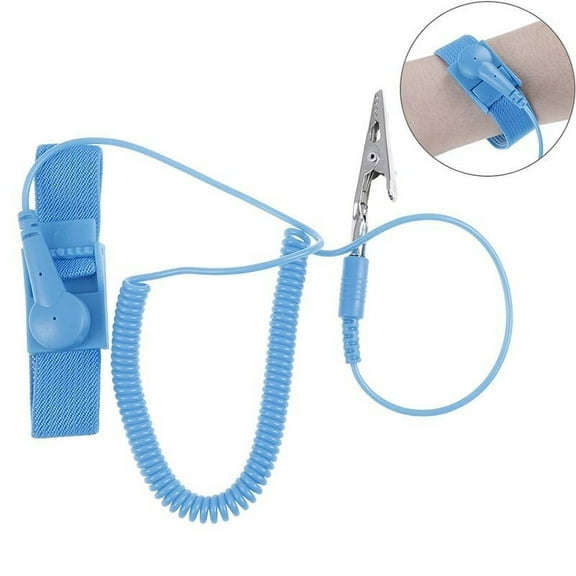 Blue Anti Static Wrist Strap Esd Strap with Grounding Wire for Alligator Clip