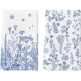 thumbnail image 1 of Blue Antique Herbs Wild Flowers Leaves Spring Kitchen Towels Dish Towels, 18x26 Inch Seasonal Decoration Hand Towels Set of 2, 1 of 6