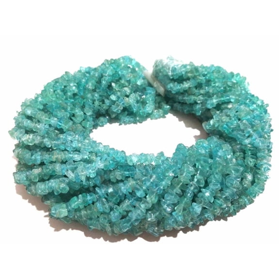 Blue Apatite Beads - Natural Gemstone 4-6mm Strand for DIY Jewelry Supplies | Smooth Nugget Polished Stone Beads
