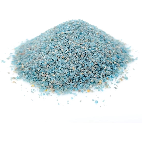 Blue Apatite; Pure & Natural: by World of Wood- Crushed Inlay Stone Perfect for Wood Inlay, Jewelry, Art, and More (Medium Consistency) (4 oz)