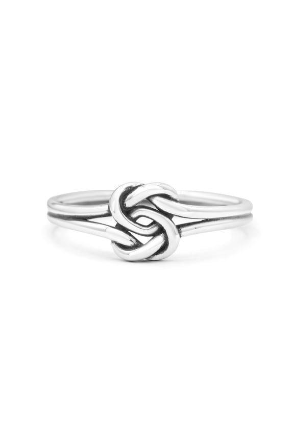 Blue Apple Co.Intertwined Celtic Infinity Women Engagement Ring Oxidized 925 Sterling Silver Size 3