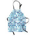 thumbnail image 1 of Blue Apron Retro Hand Drawn Circles Rounds Color Cells Painted Bubble Like Grungy Style Tile, Unisex Kitchen Bib Apron with Adjustable Neck for Cooking Baking Gardening, Blue Pale Blue, by Ambesonne, 1 of 3