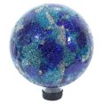 Blue/Aqua Gazing Globe, Hand Crafted Glass Globe, Outdoor Décor, 10