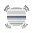 thumbnail image 1 of Blue Aqua Grey Brown Striped Table Cloth, Round Fitted Tablecloths with Elastic Edge, Modern Farmhouse Lines Simple Stripes Wipeable Waterproof Table Cover for Kitchen Wedding 45-54 Inches, 1 of 6