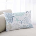thumbnail image 1 of Blue Aqua Grey Coastal Small Pillow Covers,Summer Beach Coral Shell Starfish Breathable Throw Pillow Cases with Invisible Zipper,Decorative Pillowcase Pillows Protectors for Sofa Bed Chair 12"x20", 1 of 9
