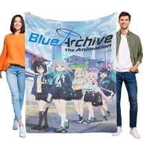 Blue Archive Blanket for Boys Girls Lightweight Kids Throw Blanket Cute Soft Blankets Flannel Plush Blankets Gifts 30x40in
