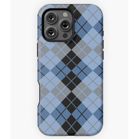 Blue Argyle Classic UNC Pattern Art N7096 Phone Case for iPhone 17 16 15 14 13 12 11 Pro Max