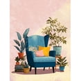 thumbnail image 1 of Blue Armchair with Plants Canvas Print, Wall Decor for Living Room Bedroom Office Cafe Lounge, 1 of 8