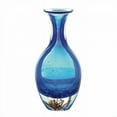 thumbnail image 1 of Blue Art Glass Bottleneck Vase, 1 of 2