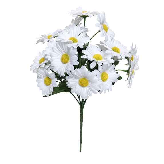 Blue Artificial Flowers Mixed White Daisies, Outdoor Porch Decorations, Fourth of July Party Supplies, Table Centerpiece, 1 Pc Faux Floral Hobby Set
