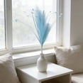 thumbnail image 1 of Blue Artificial Pampas Grass, Faux Velvet Pampas Grass for Home Decor, Gothic Bohemian Wedding Party Decoration, Vase Filler and Table Centerpiece, No Maintenance Fake Flower, 1 of 6