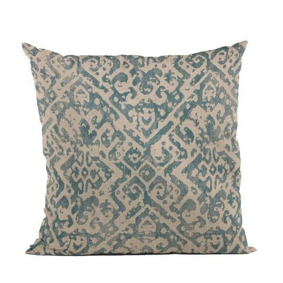 Blue Artistic Plaid Luxury Throw Pillow - 16 x 16 in.