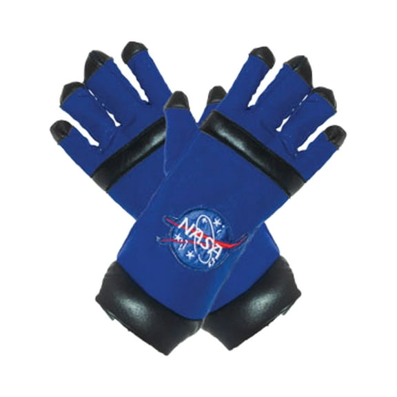Adult's Blue Astronaut Gloves Costume Accessory
