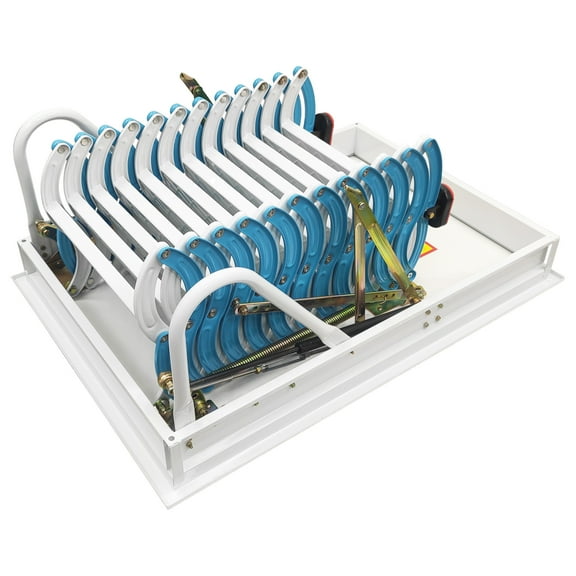 Blue Attic Pull Down Ceiling Ladder Stairs Loft Wall Ladder Stairs Hidden Telescopic Folding Ladder