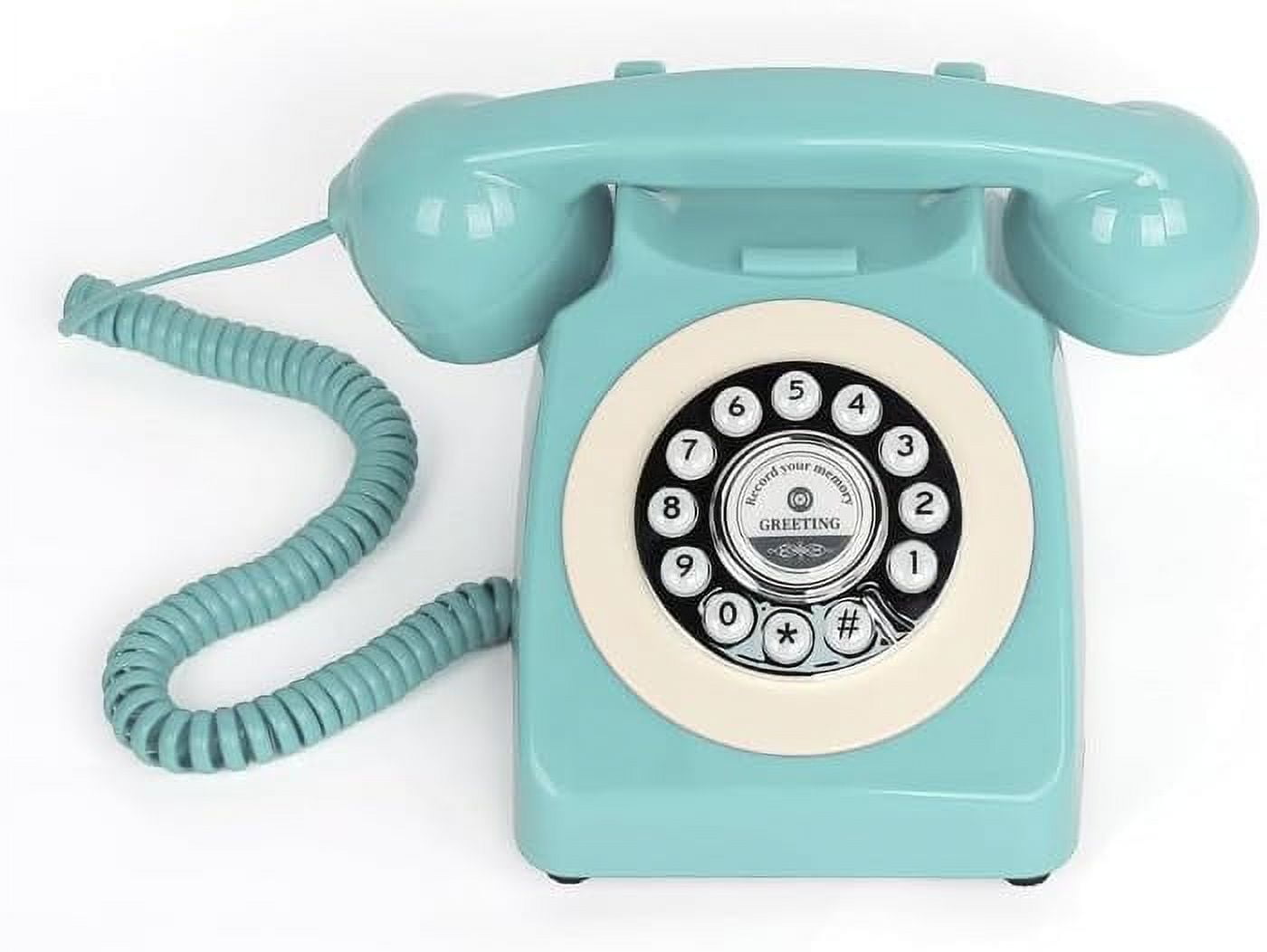 Blue Audio Guest Book Wedding Phone with Rotation Dial Record