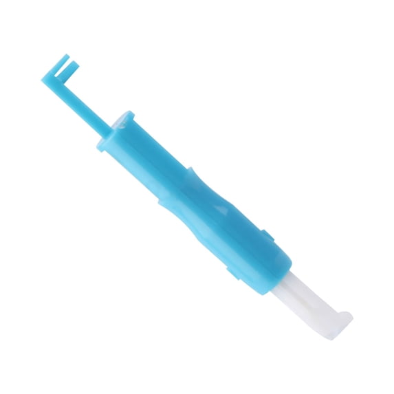 Blue Automatic Needle Threader, Portable Quick Threading Tool for Hand Sewing, Guide for Elderly, Embroidery Aid, 1Pcs