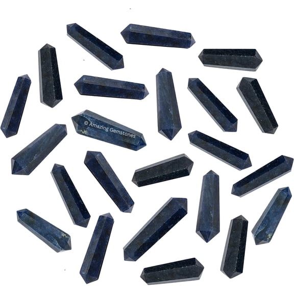 Blue Aventurine Crystal Points Bulk 3 Pcs, Hexagonal Healing Point Double Terminated