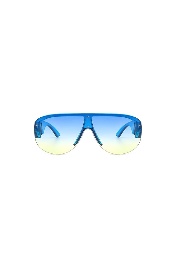 Blue Aviator Frame Gradient Lens Sunglasses - UV Protection Fresh Outdoor & Daily Eyewear
