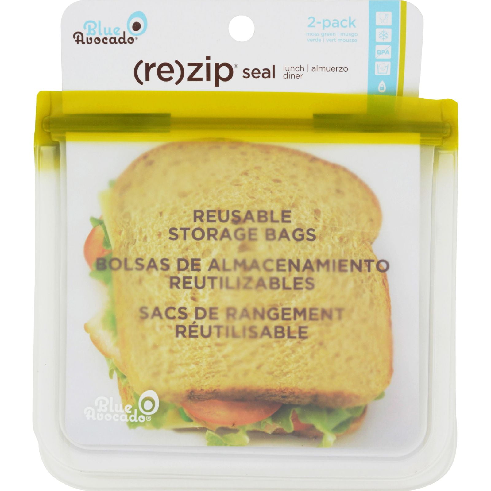 re)zip Reusable Leak-proof Food Storage Flat sandwich lunch Bag