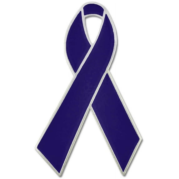 Blue Awareness Ribbon Enamel Lapel Pin