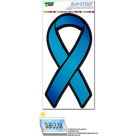 Blue Awareness Support Ribbon - Cancer Diseases Bullying SLAP-STICKZ(TM) Premium Sticker