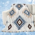 thumbnail image 1 of Blue Aztec Cooling Blanket,Lightweight Breathable Summer Throw Blanket with Double Sided Cold Effect,Southwest Boho Tribe Abstract Geometric Art Picnic Blankets Bed Sheet for Hot Sleepers 30"x40", 1 of 8