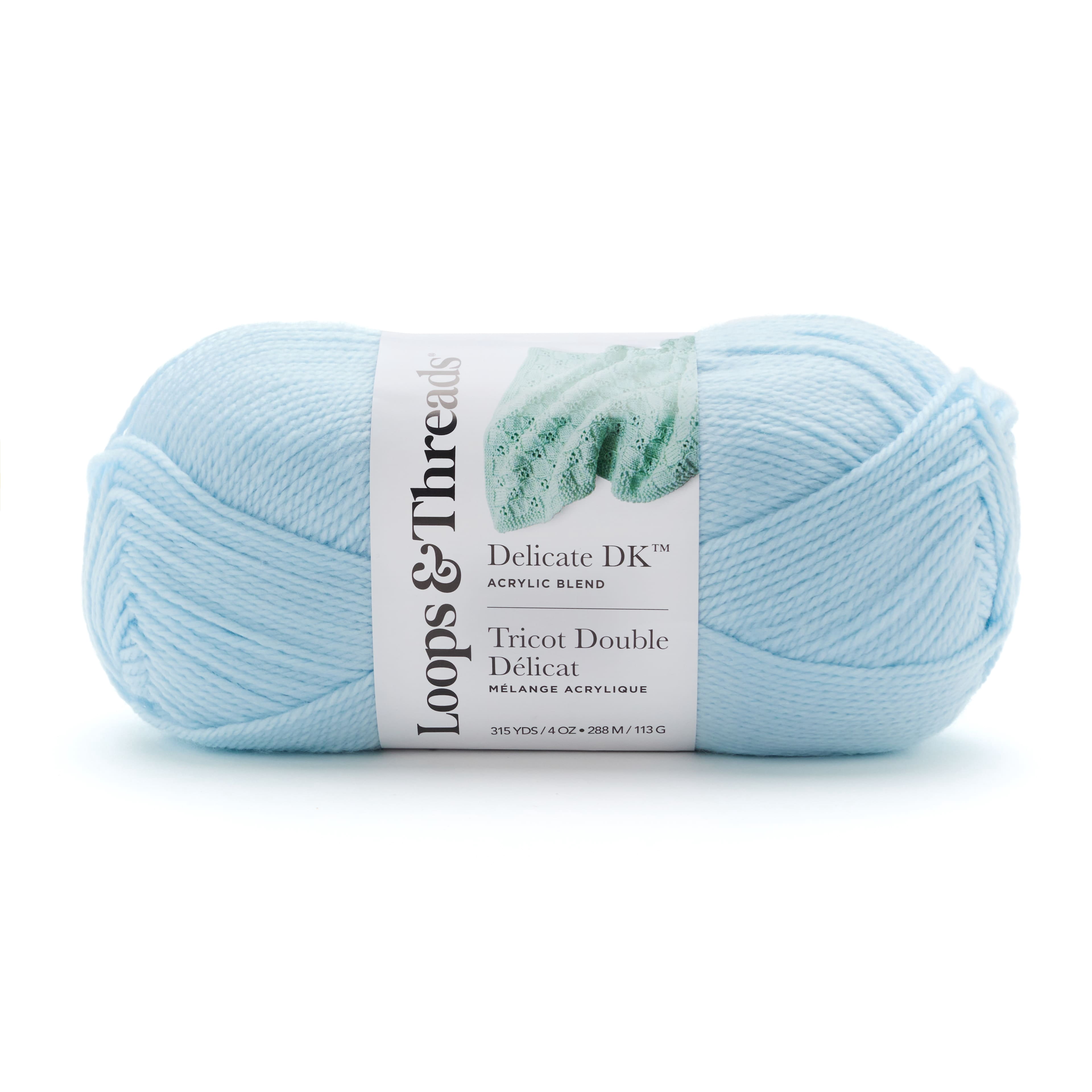 Loops & Threads Blue Baby Cuddles Yarn - Light Weight Yarn for Knitting, Crochet, Weaving, Arts & Crafts, 15 Pack