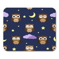 thumbnail image 1 of Blue Baby Owls at Night Stars Clouds and Moon Pattern Mousepad Mouse Pad Mouse Mat 9x10 inch, 1 of 3