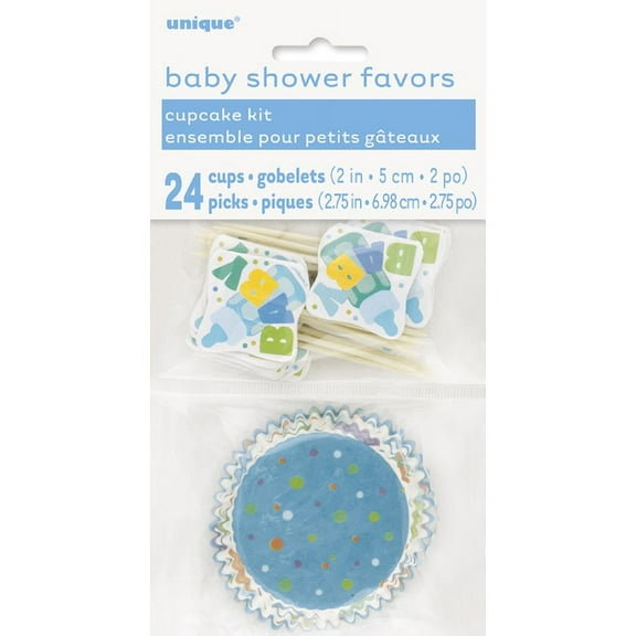 Blue Baby Shower Cupcake Kit for 24 (48pc)