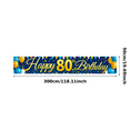 thumbnail image 1 of Blue Backdrop Banner with Golden Happy 80th Birthday Text Balloons and Star Decors Birthday Party Photography Props Birthday Decoration Party Supplies, 1 of 7