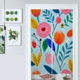 thumbnail image 1 of Blue Background Colorful Floral Design Door Curtain Nordic Living Room DoorCurtain Porch Partition Curtain Kitchen Rative Half Curtain, 1 of 4
