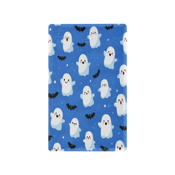 Blue Background with Ghost Pattern Light Switch Cover Switch Plate Outlet Cover Plug Cover for Electrical Outlet
