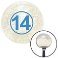 thumbnail image 1 of Blue Ball No.14 Clear Metal Flake Shift Knob with M16 x 1.5 Insert Shifter Auto Brody, 1 of 1