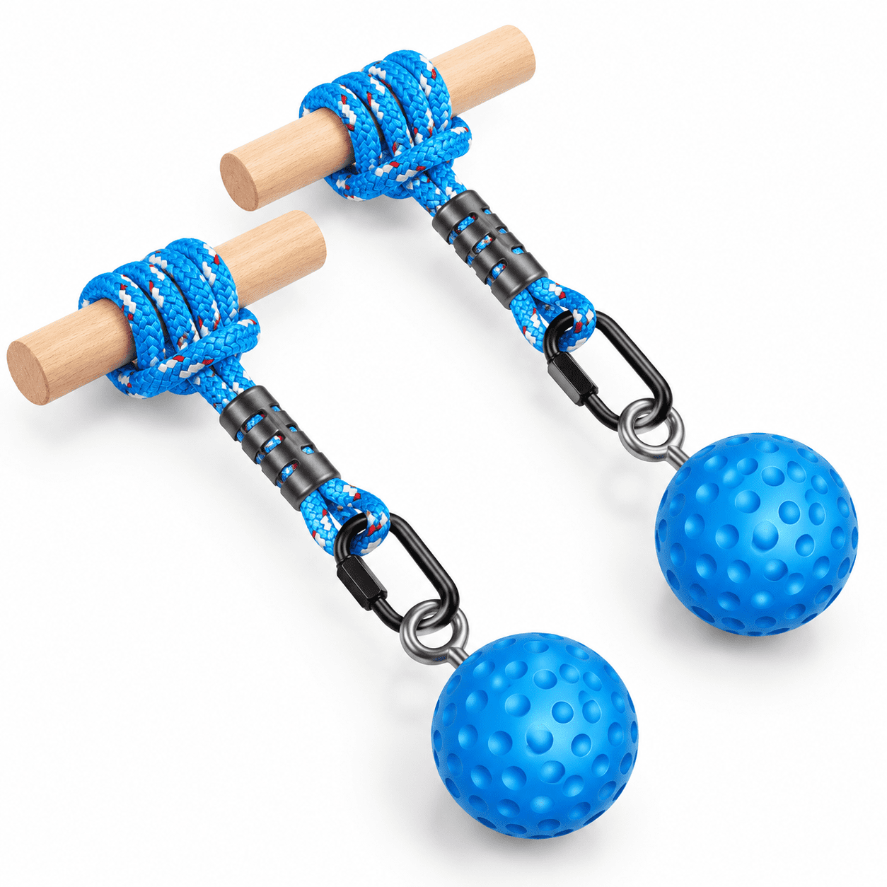 Blue Ball with Closed Ring and Rope Pull Up Climbing Grip Strength ...