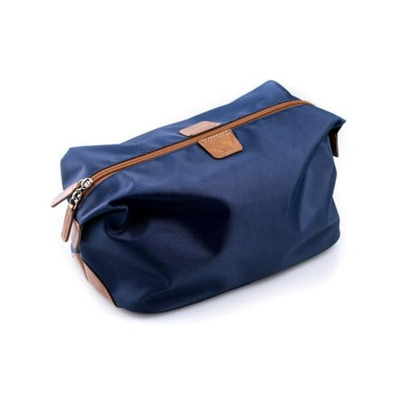 Blue Ballistic Nylon Travel Dopp Kit with Multi Compartments & Zippered Closure