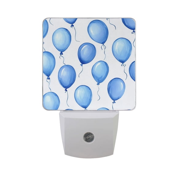 Blue Balloons Cartoon LED Night Light with Smart Sensor Plug Into Wall Dusk to Dawn 2 packs