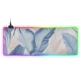thumbnail image 1 of Blue Banana Leaves RGB Gaming Mouse Pad Large Keyboard Mat Rubber Base 13 Light Modes, 1 of 6