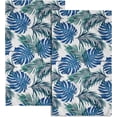 thumbnail image 1 of Blue Banana&nbsp;Leaf Hand Towels, 2 PCS Tropical&nbsp;Palm Leaves&nbsp;Soft Absorbent Kitchen Dishcloth Washcloth&nbsp;Guest Bath Towels for Bathroom Gym, 1 of 7