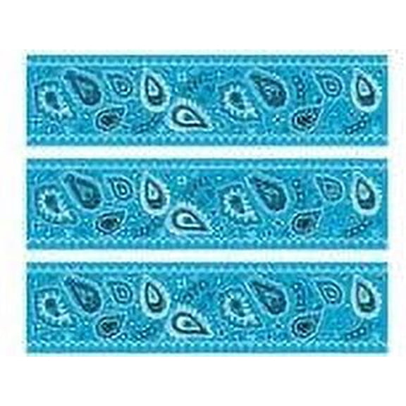 Blue Bandana 7inch Round Edible Border Cake Topper