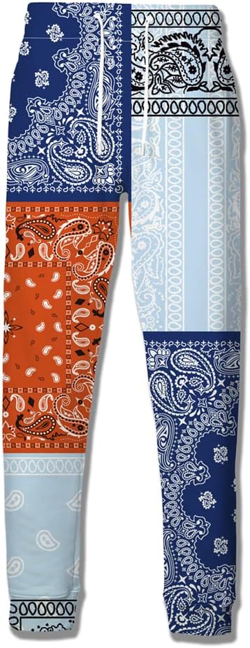 BOOMLEMON Men's Graphic Print Joggers - Baggy Streetwear Sweatpants With Skull Design & Pockets