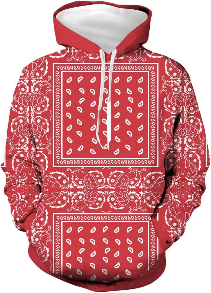 Blue bandana hoodie mens shop