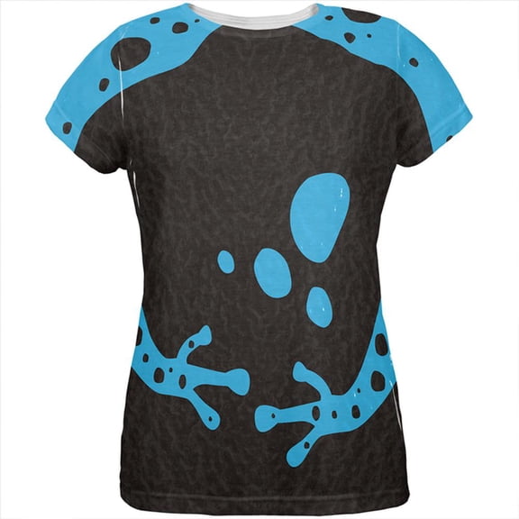 Blue Banded Poison Dart Frog Costume All Over Womens T Shirt Multi X-LG