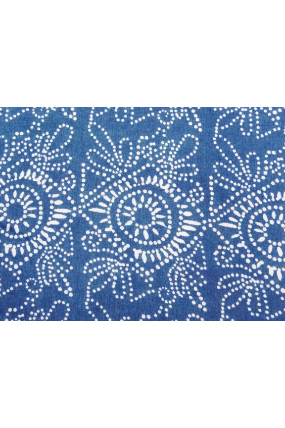 Blue Bandhani Printed Cotton Fabric Sewing Craft Material 42" Wide By The Yard