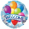 thumbnail image 1 of Blue Banner Kaleidoscope Welcome Balloons 18" Mylar Balloon - Bulk (10 Pack), 1 of 1