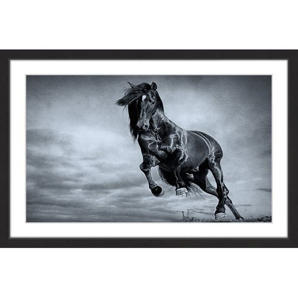 "Blue Baroque" Framed Painting Print