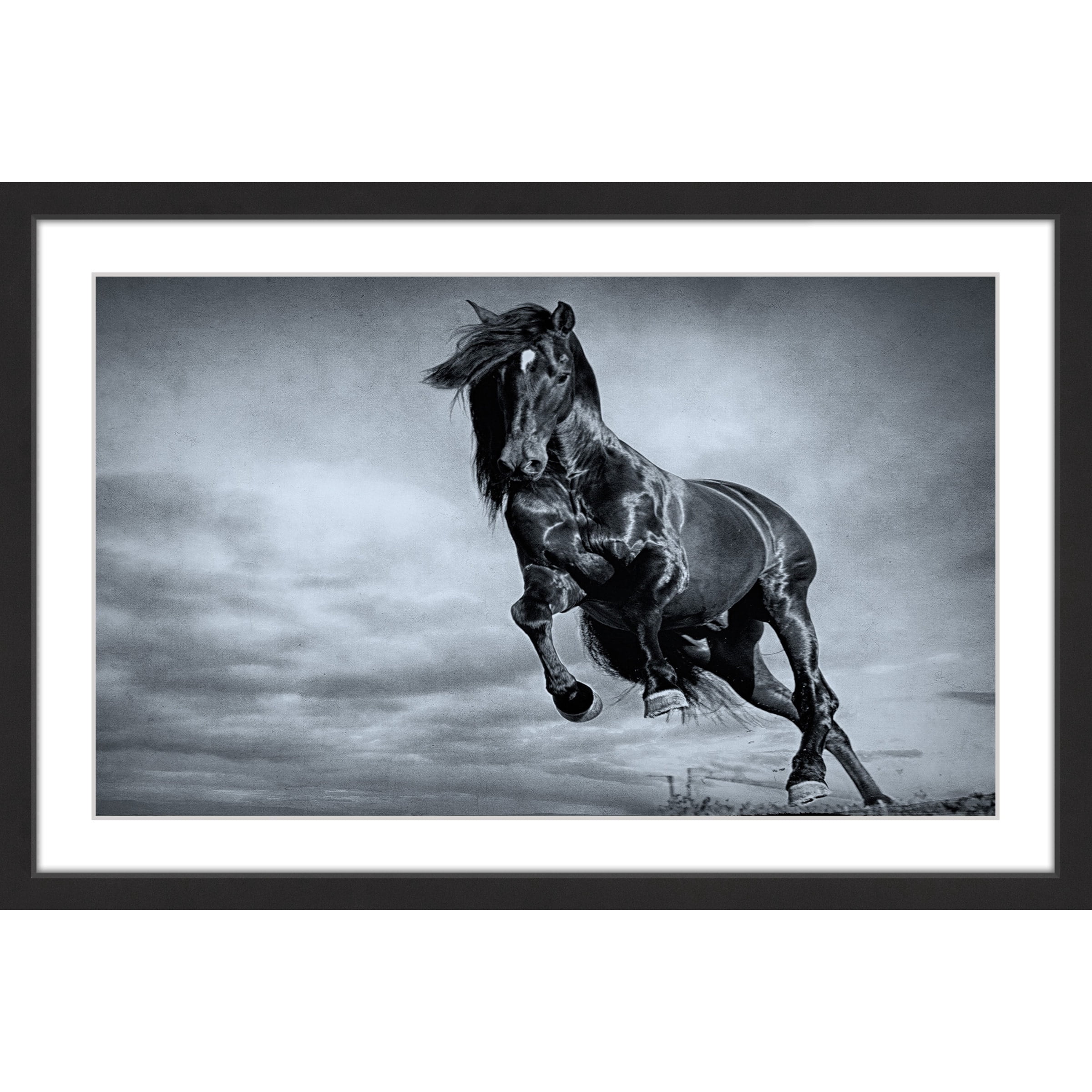 "Blue Baroque" Framed Painting Print