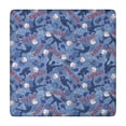 thumbnail image 1 of Blue Baseball Silhouette Pattern Square Fitted Tablecloth with Elastic Edge,Square Table Cover,Washable Elastic Table Cover for Home Kitchen Party Decor 34"x34", 1 of 6